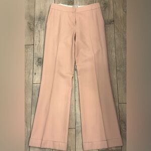 Vintage J.Crew Pink Wool Wide Leg Cuffed Trousers. Sz 4 90’s/Y2K